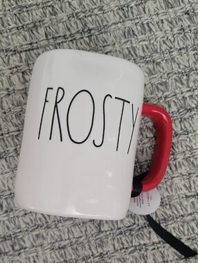 Rae Dunn FROSTY Mug with Red Handle